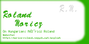 roland moricz business card